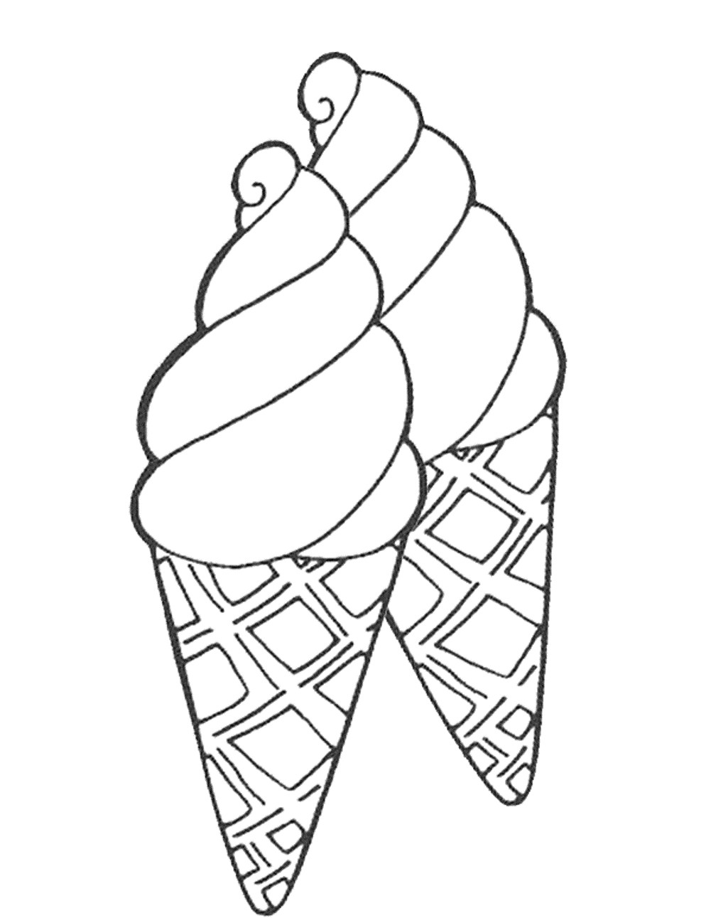 Printable Ice Cream Cone Coloring Pages at GetColorings.com | Free