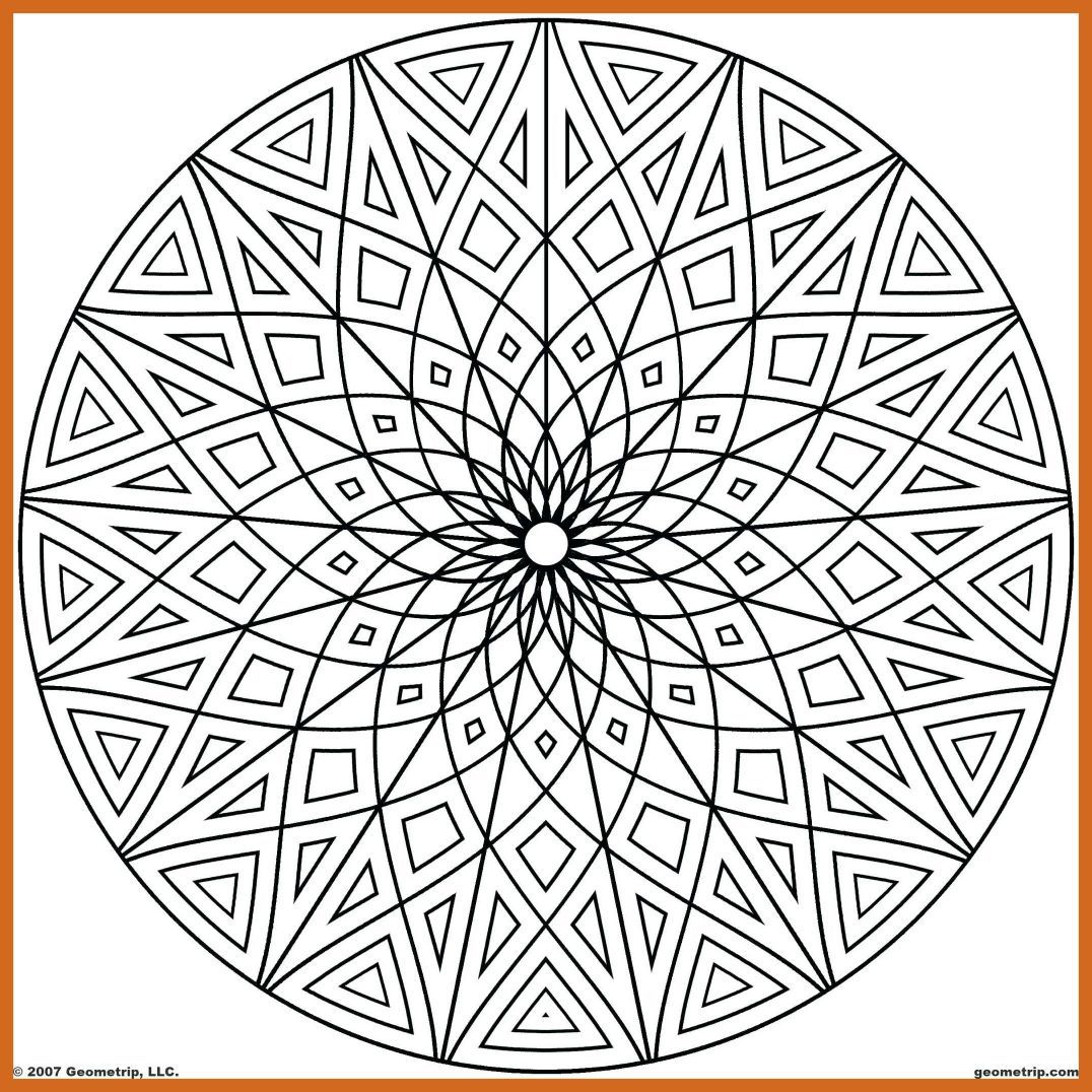 Printable Kaleidoscope Coloring Pages For Adults at