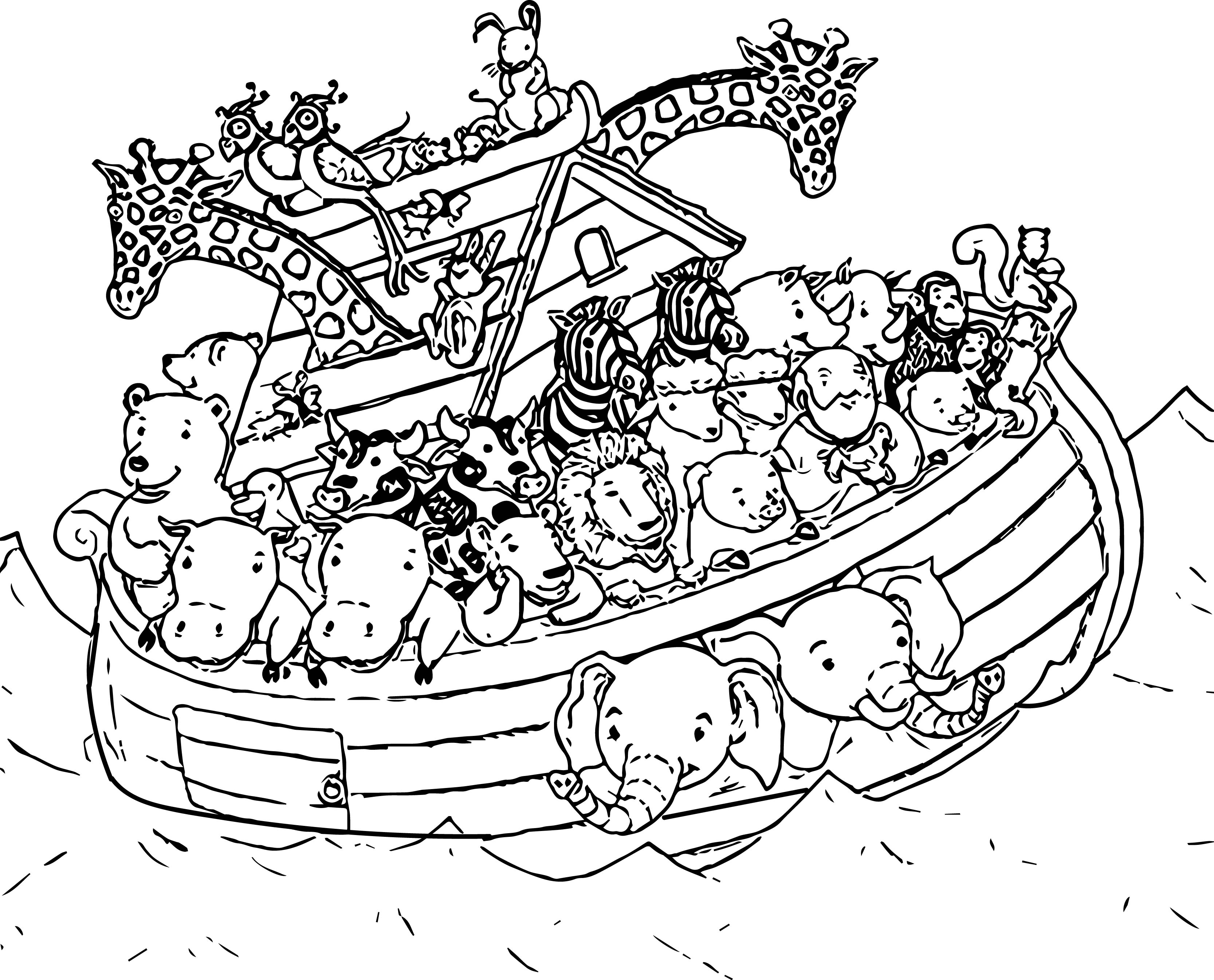 Printable Noahs Ark Coloring Pages at Free printable