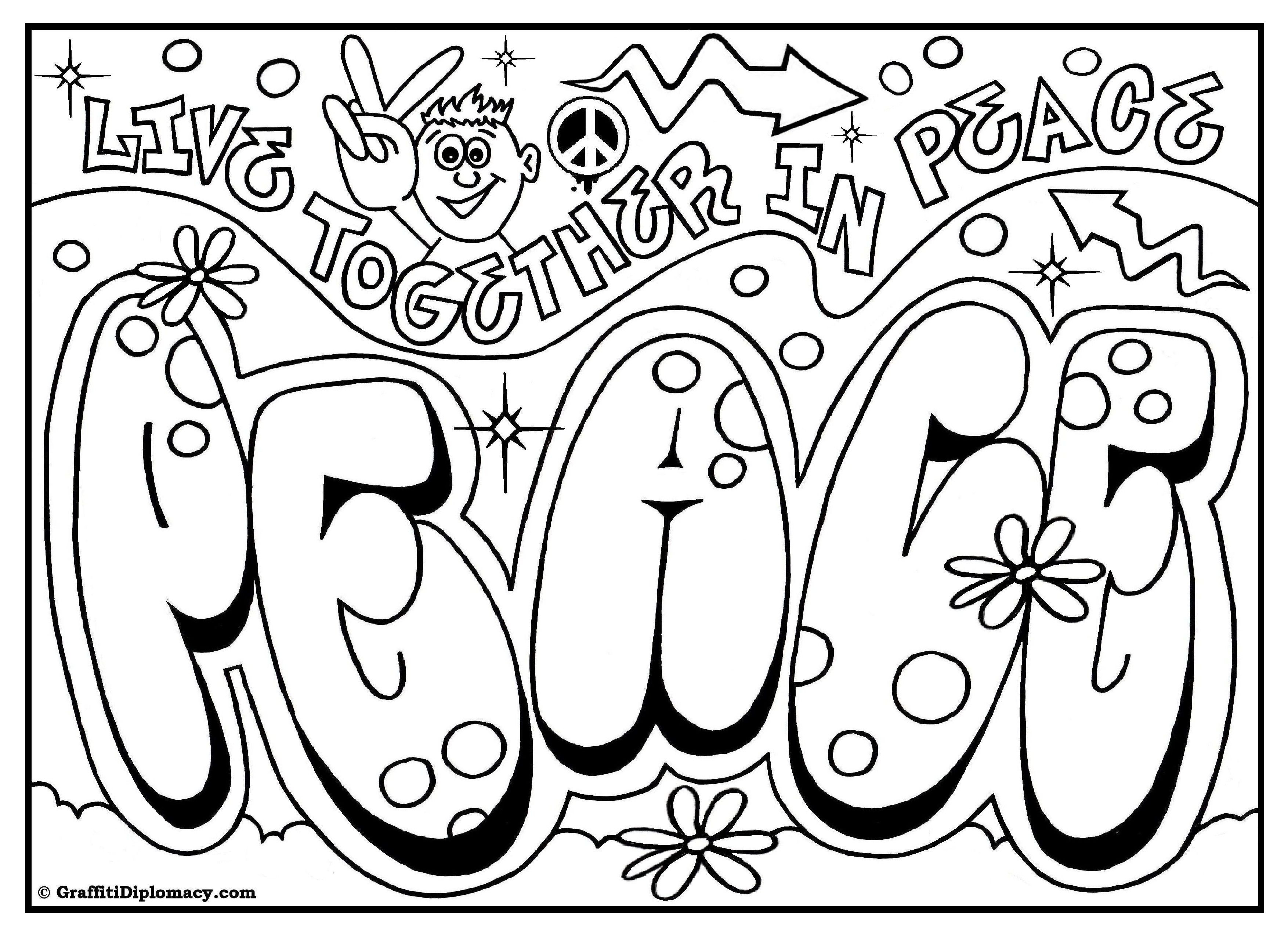 Printable Peace Sign Coloring Pages at GetColorings.com | Free