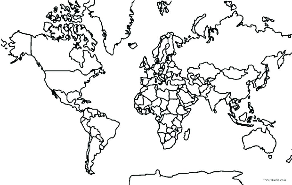 94 Cute Printable World Map Coloring Page for Kids