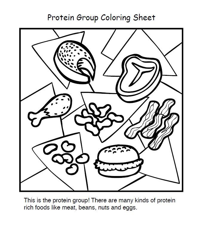 677x764 Protein Colouring Sheet Cooking Classes And Food Activities For