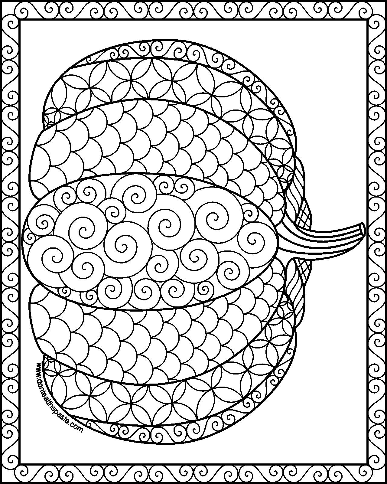 Pumpkin Coloring Pages For Adults at GetColorings.com | Free printable