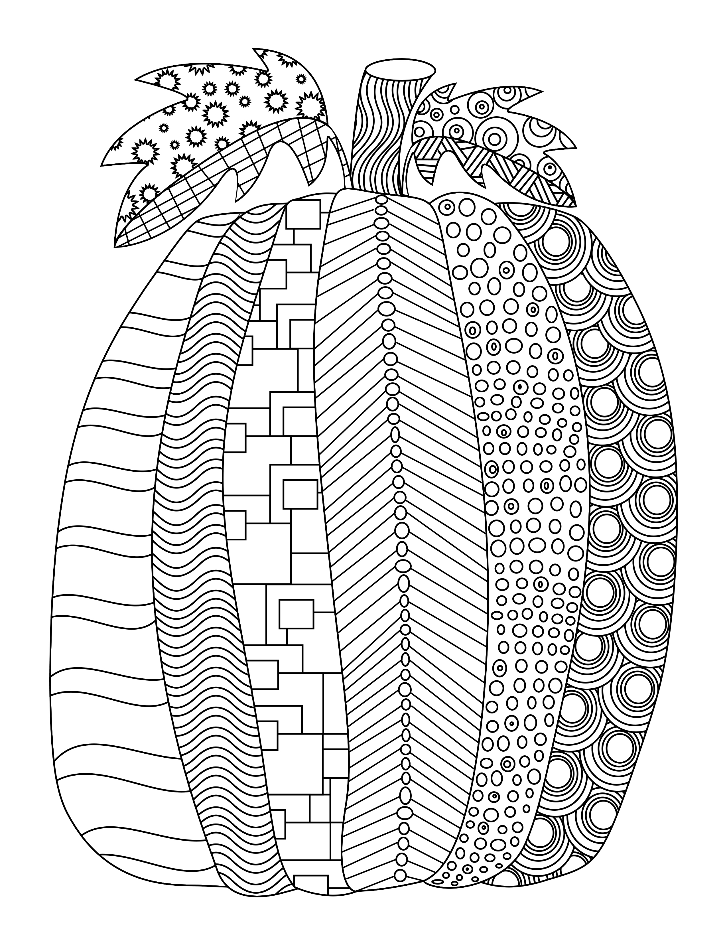 Pumpkin Leaves Coloring Pages at GetColorings.com | Free printable