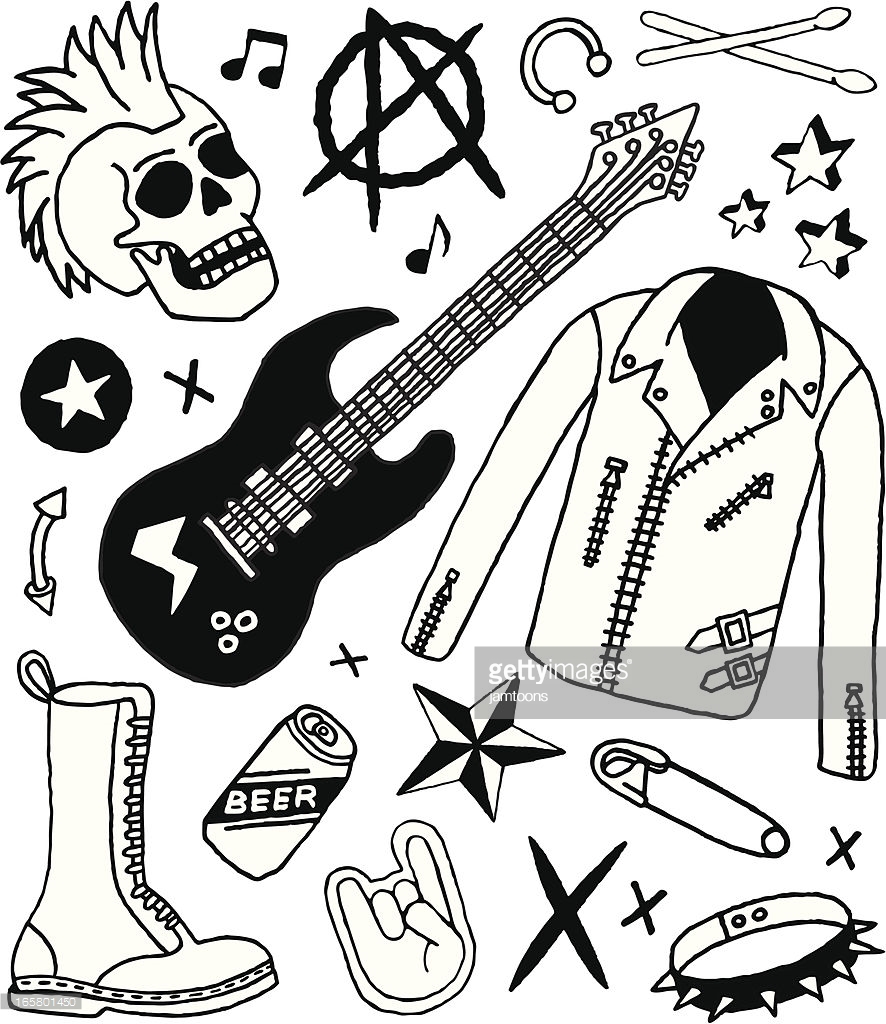 Punk Rock Coloring Pages at GetColorings.com | Free printable colorings