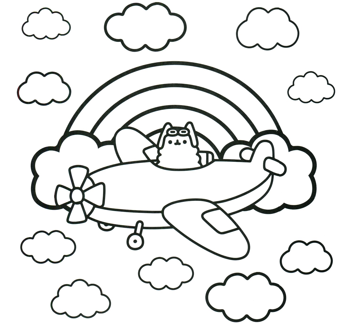 Pusheen Cat Coloring Pages at GetColorings.com | Free printable