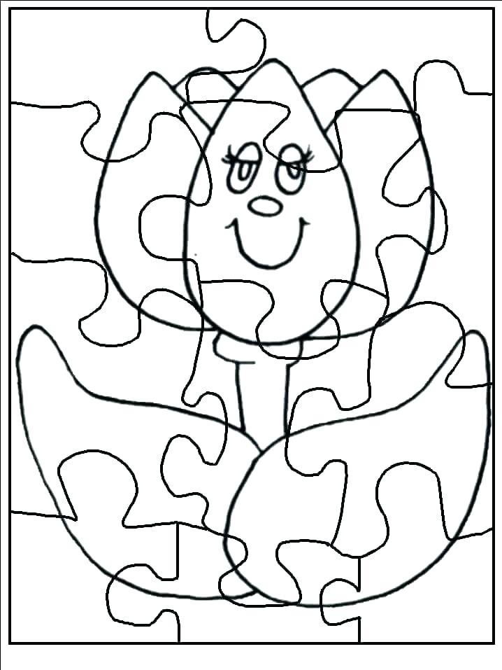 Puzzle Piece Coloring Page At GetColorings Free Printable 