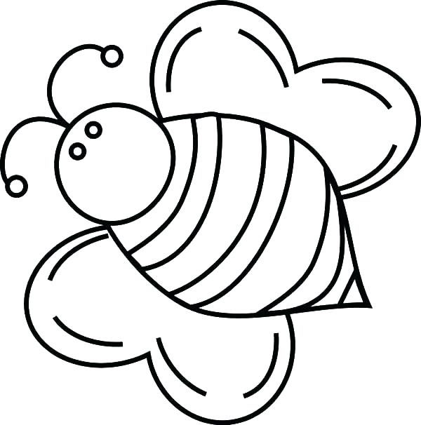 843 Simple Queen Bee Coloring Page with Printable