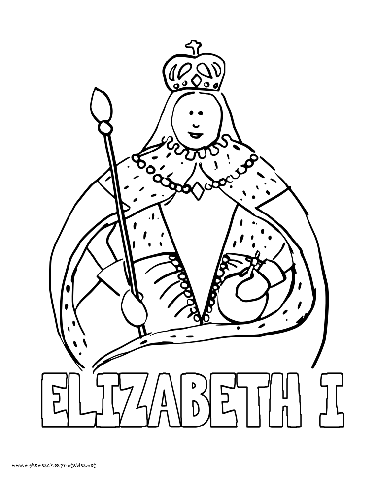 Queen Elizabeth Coloring Page at GetColorings.com | Free printable
