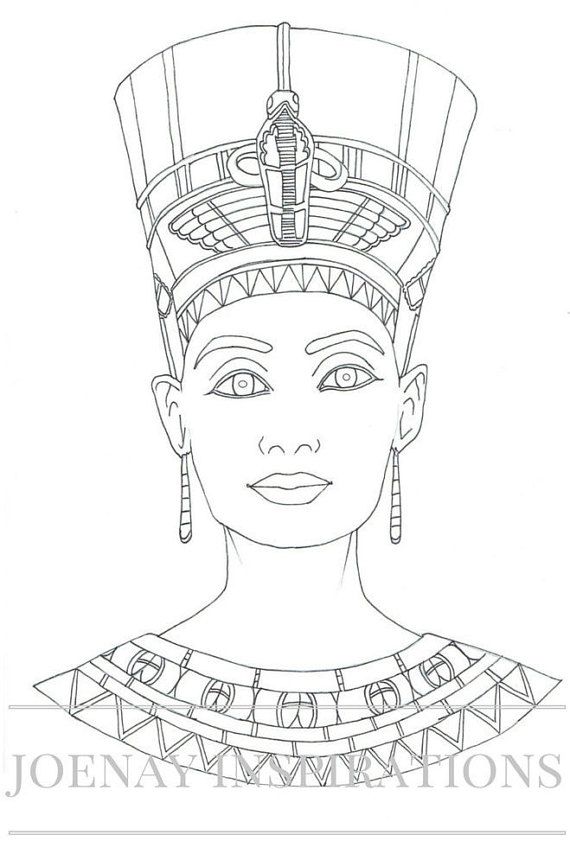 Queen Nefertiti Coloring Pages at GetColorings.com   Free printable ...