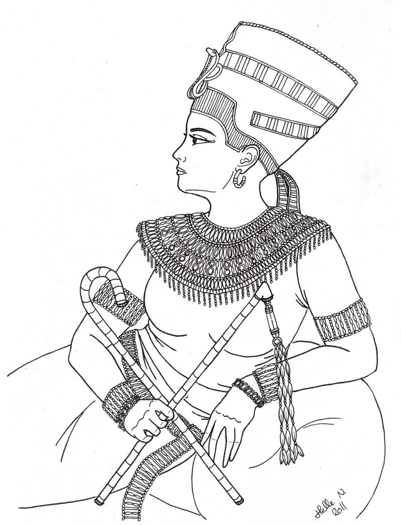 Queen Nefertiti Coloring Pages at GetColorings.com | Free printable