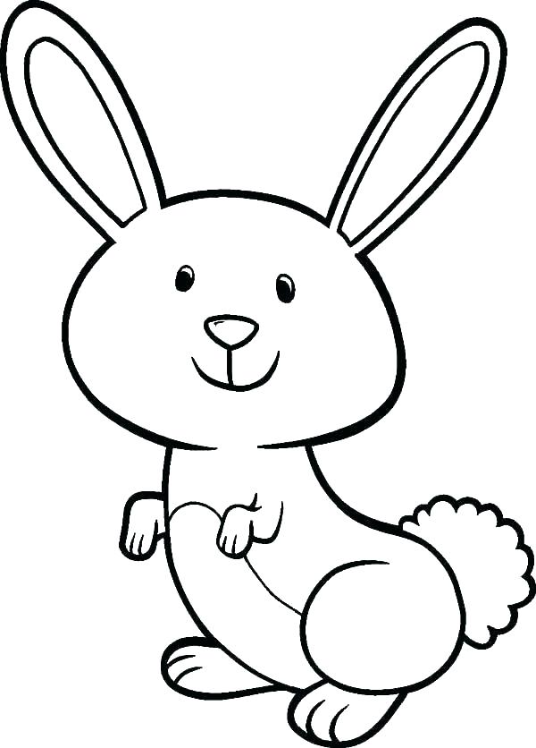 Cute Simple Bunny Coloring Pages 