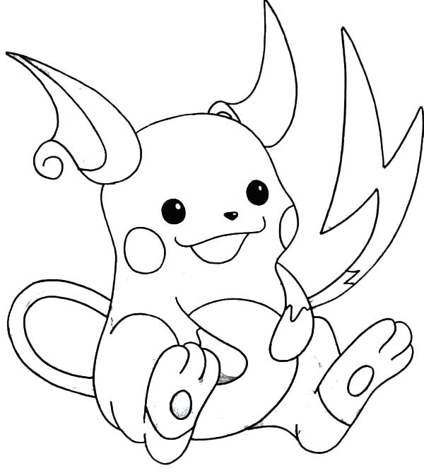 Raichu Coloring Page at GetColorings.com | Free printable colorings