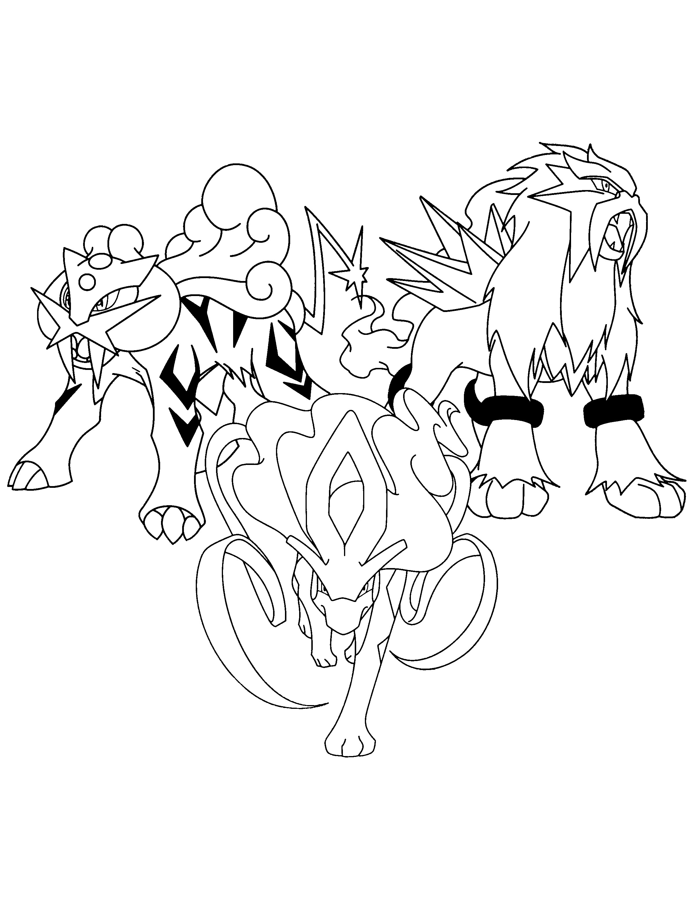 Raikou Coloring Pages Coloring Pages