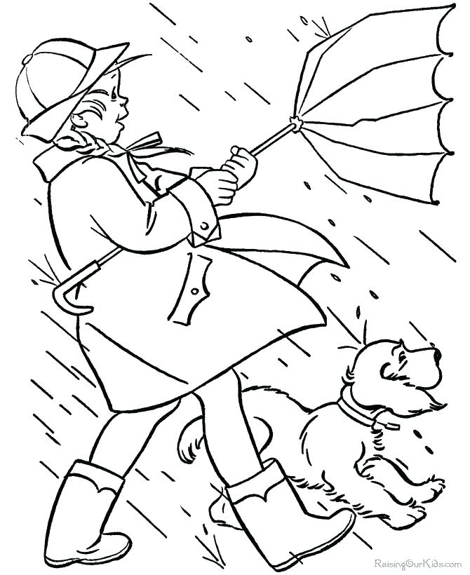 Rainy Weather Coloring Pages At Getcolorings.com | Free Printable