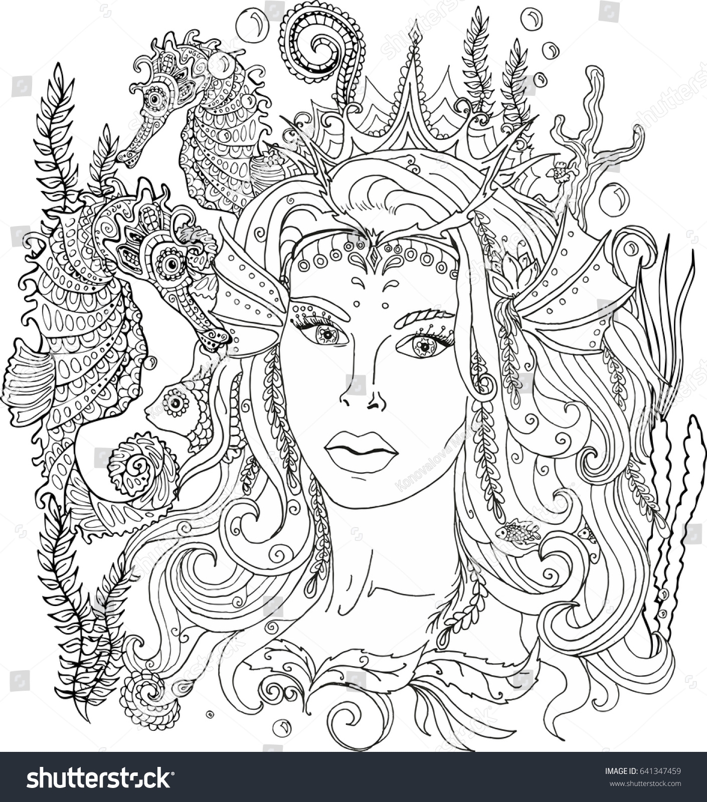 Real Mermaid Coloring Pages at GetColorings.com | Free ...