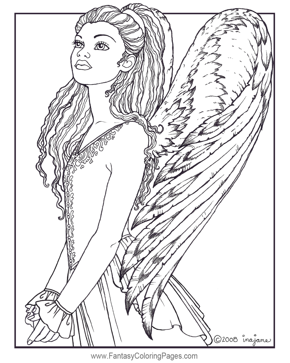Realistic Angel Coloring Pages At GetColorings Free Printable 