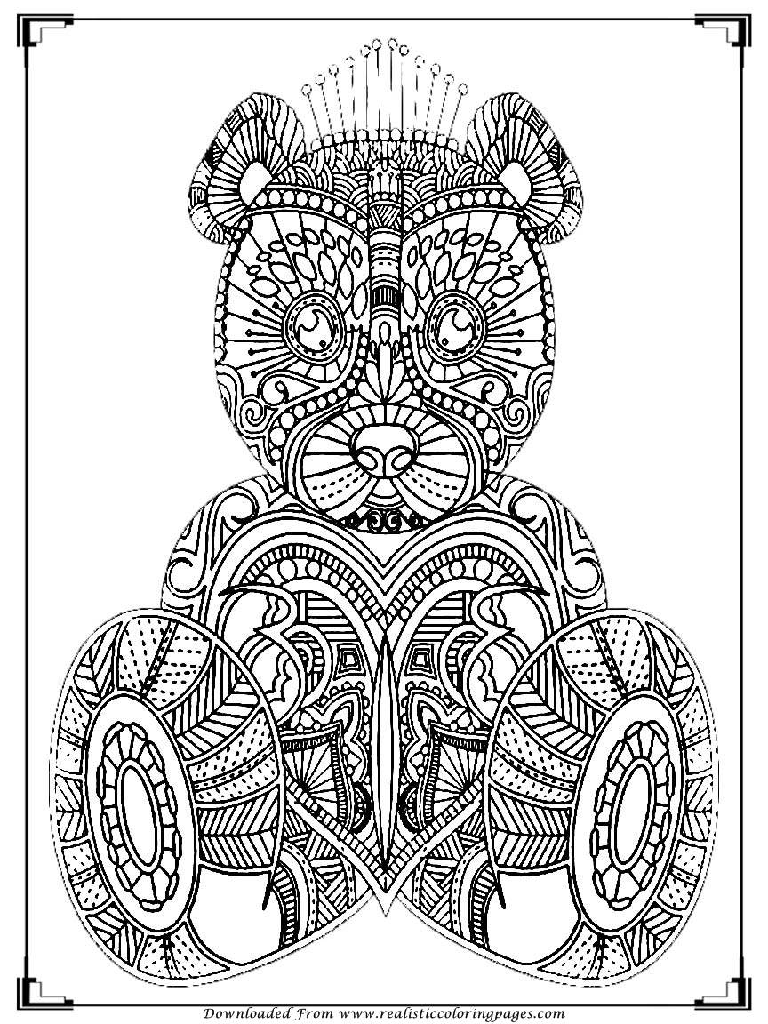 Realistic Bear Coloring Pages at GetColorings.com | Free printable