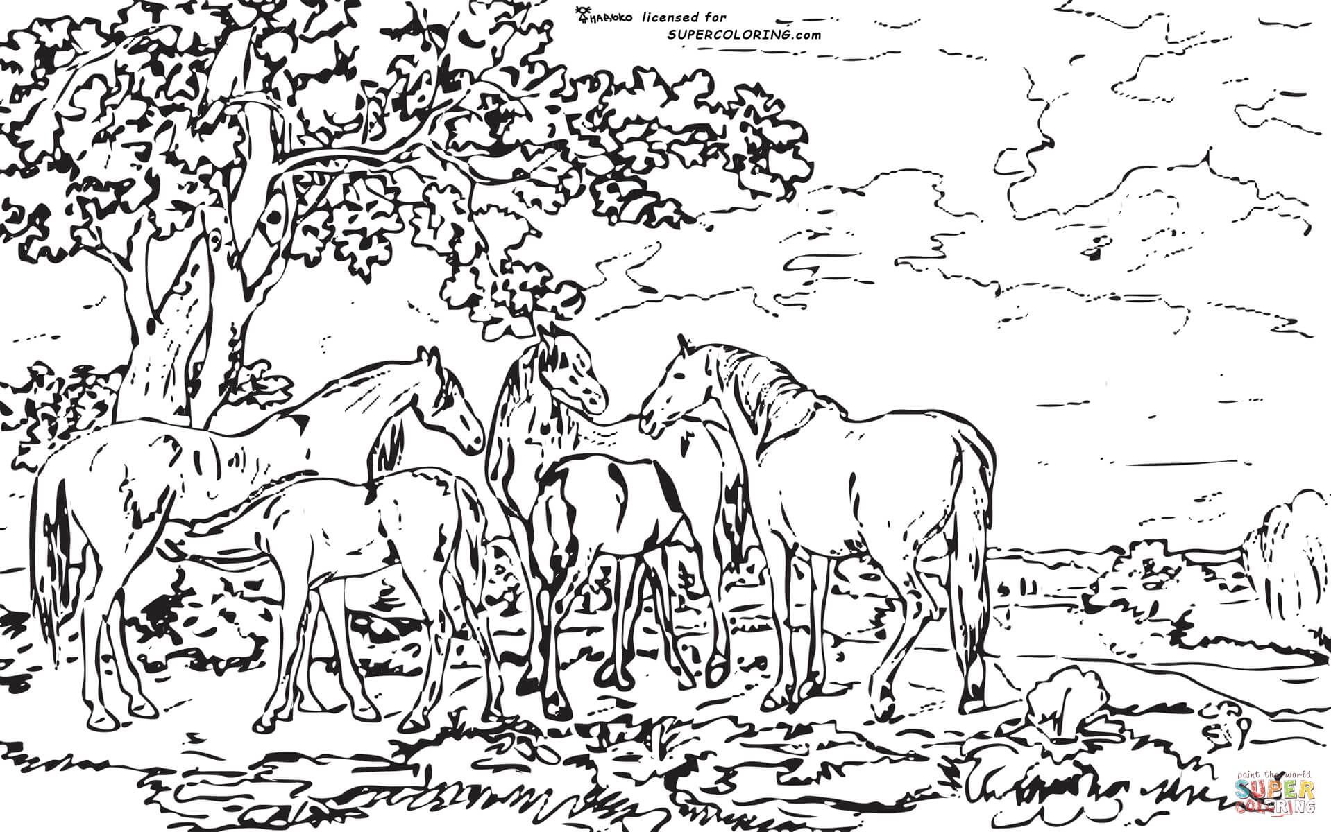 Realistic Landscape Coloring Pages at GetColorings.com | Free printable