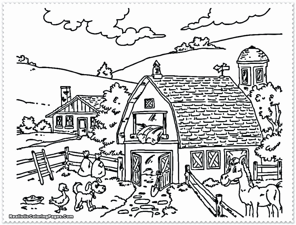 Realistic Landscape Coloring Pages at GetColorings.com | Free printable