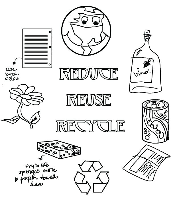 Recycling Coloring Pages at Free printable colorings