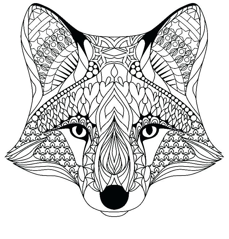 614 Animal Red Fox Coloring Page with Printable