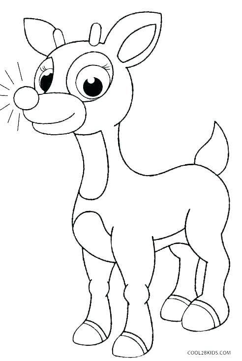 Reindeer Coloring Pages Free at GetColorings.com | Free printable