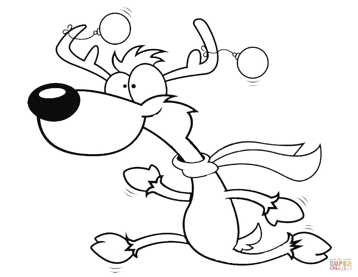 reindeer coloring pages