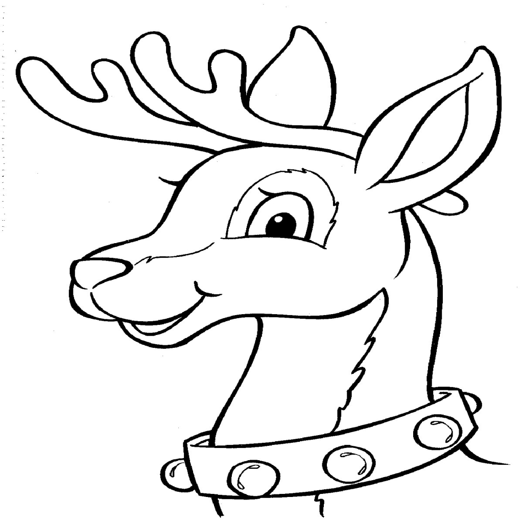 Reindeer Head Coloring Pages at GetColorings.com | Free printable
