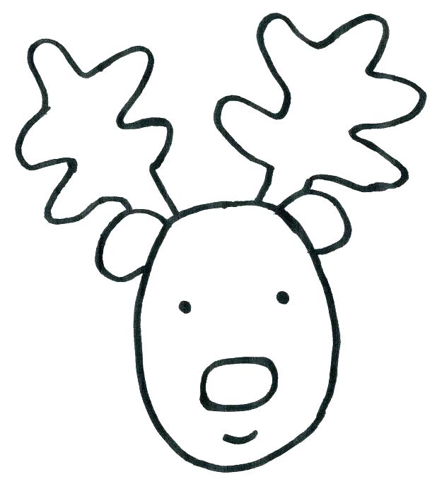 Reindeer Head Coloring Pages at GetColorings.com | Free printable