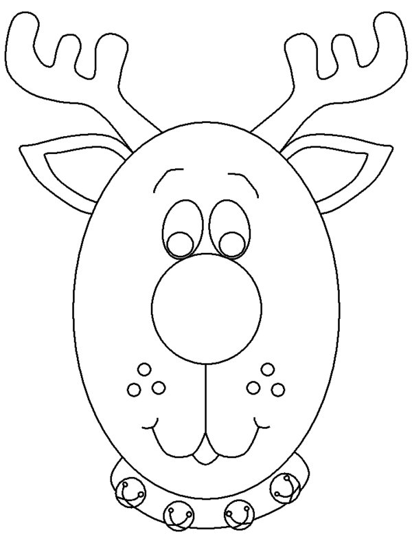Reindeer Head Coloring Pages Printable at GetColorings.com | Free