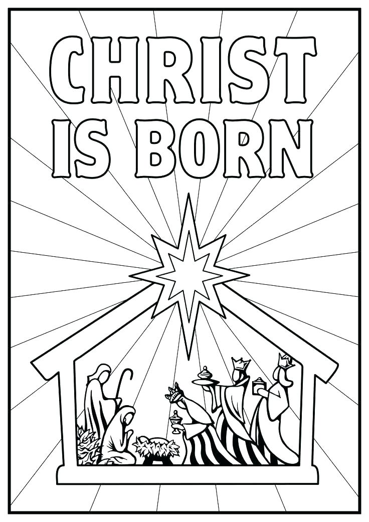 Religious Christmas Coloring Pages at Free printable