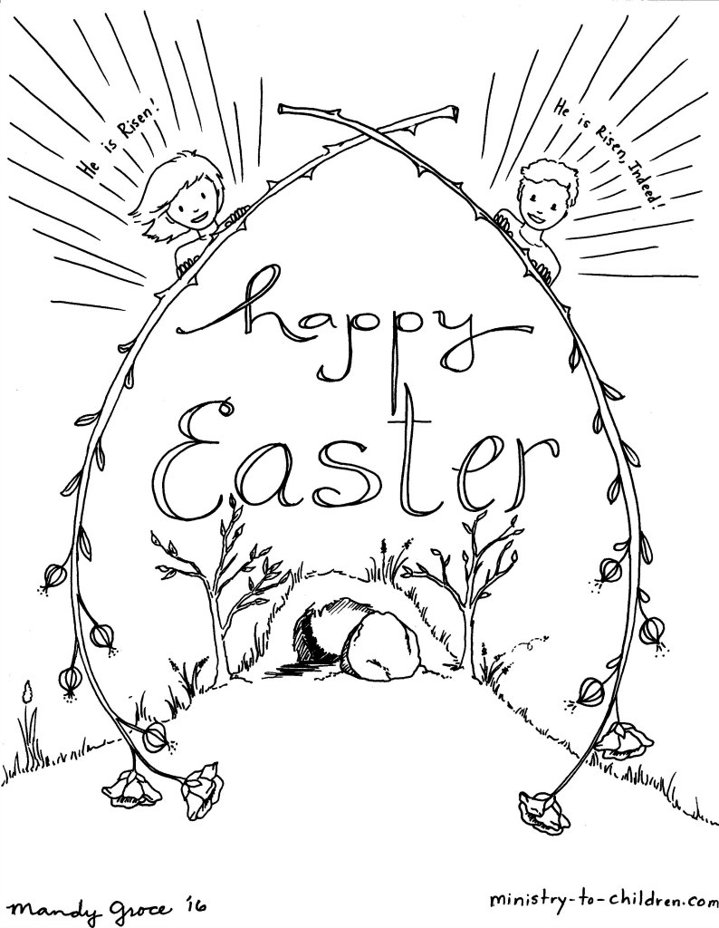 Religious Easter Coloring Pages For Preschoolers at GetColorings.com