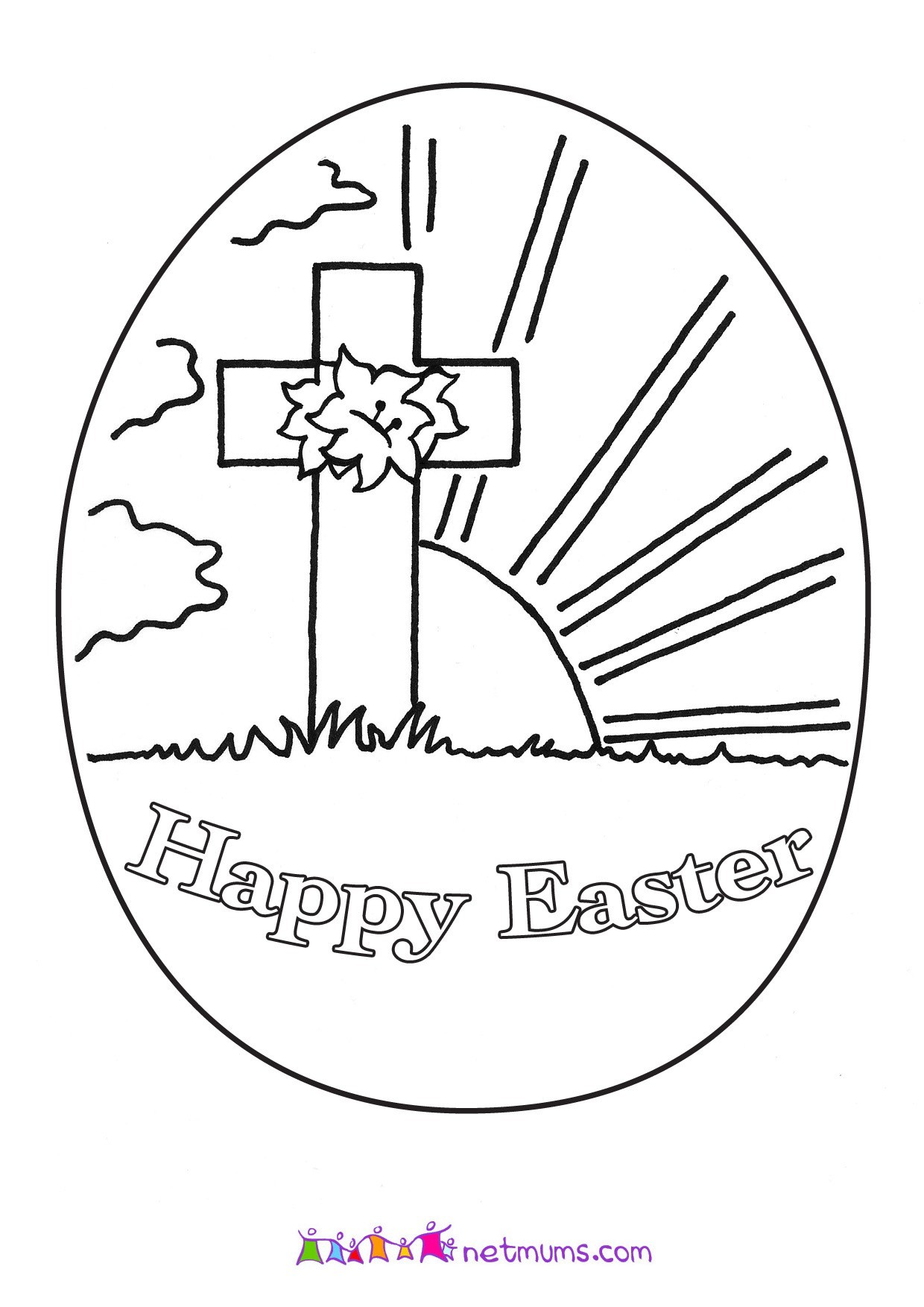 Religious Easter Coloring Pages For Preschoolers at