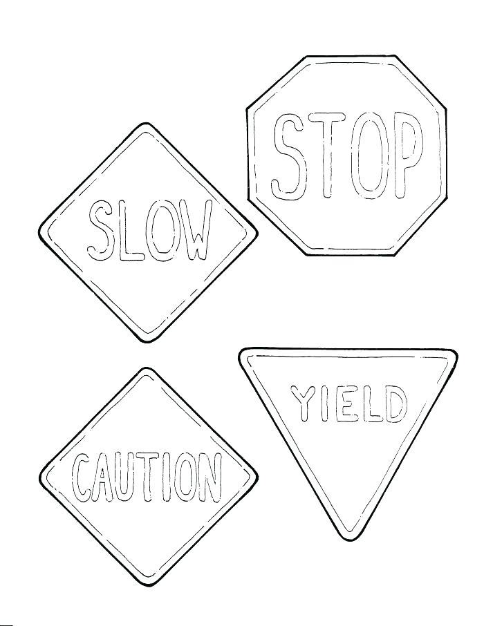 Road Signs Coloring Pages At Free Printable
