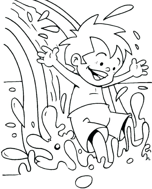 Animal Water Play Coloring Pages for Kids