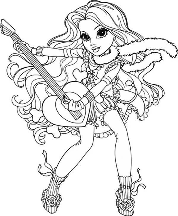 76 Cute Rockstar Coloring Pages Printables with disney character