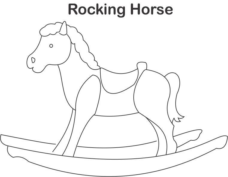 Rocking Horse Coloring Pages at GetColorings.com | Free printable