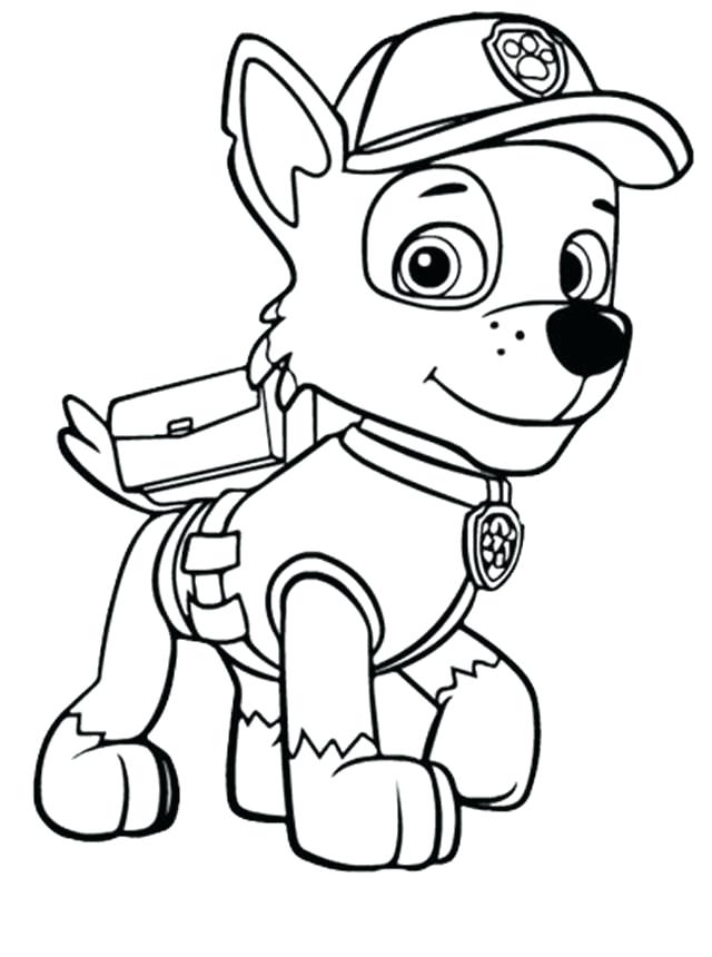 Rocky Paw Patrol Coloring Page at Free printable