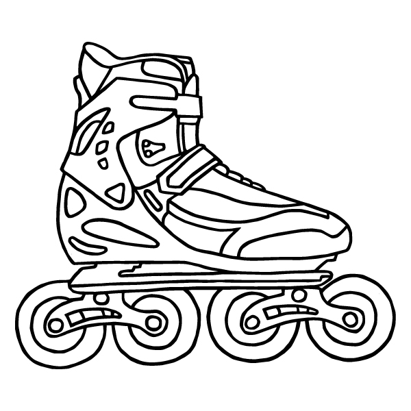 Roller Skate Coloring Page at GetColorings.com | Free printable