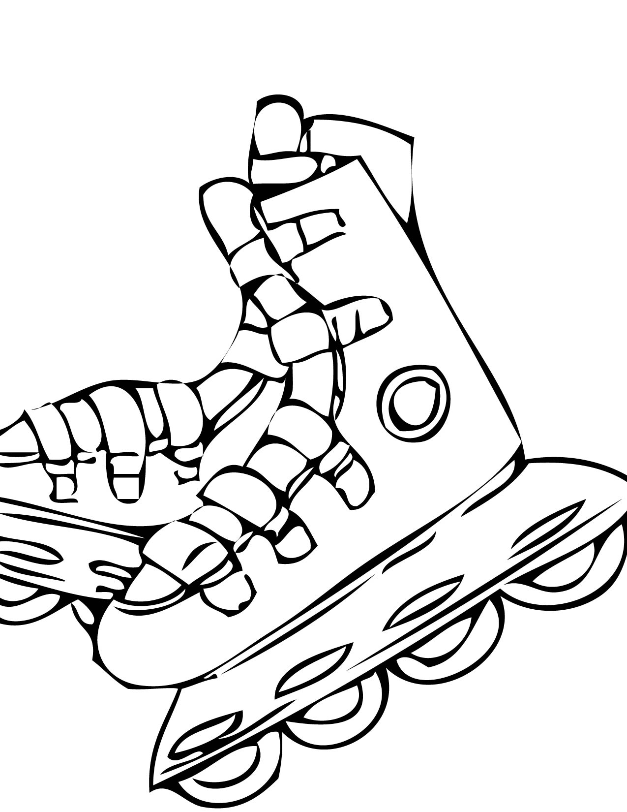 Rollerblade Coloring Pages at Free printable
