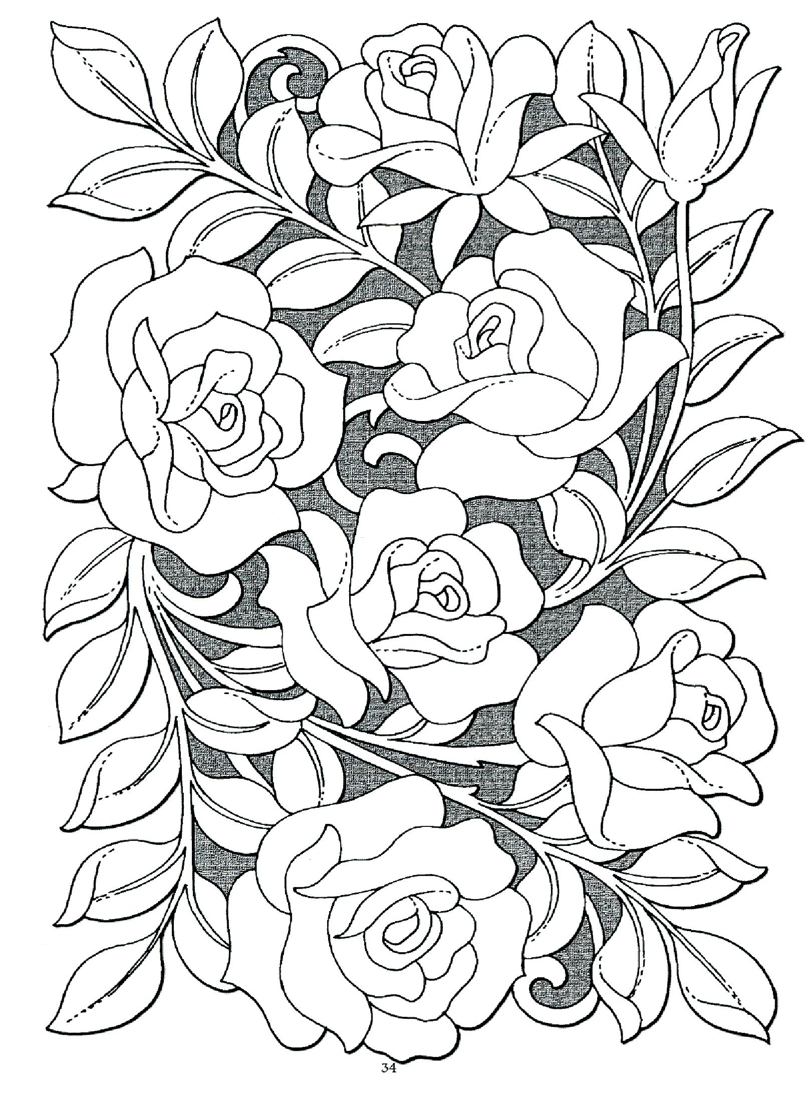 Free Printable Flower Coloring Book Printable Online