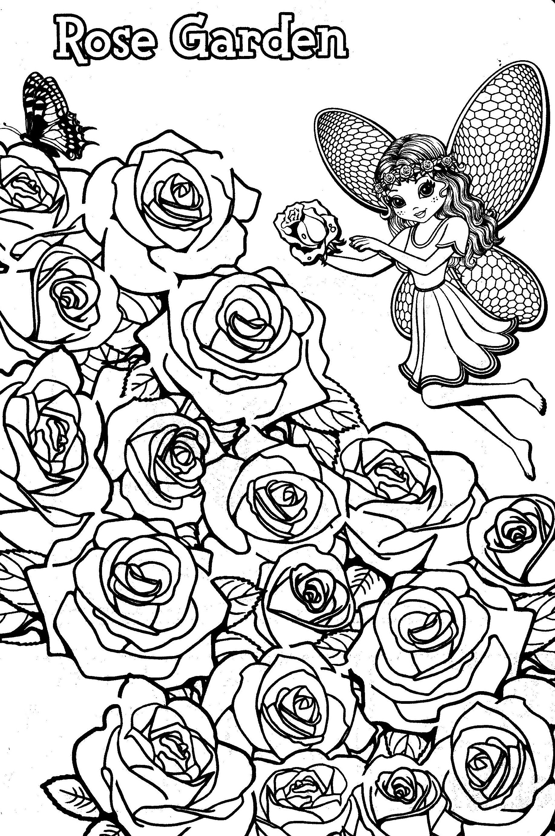 Rose Garden Coloring Pages at GetColorings.com | Free ...