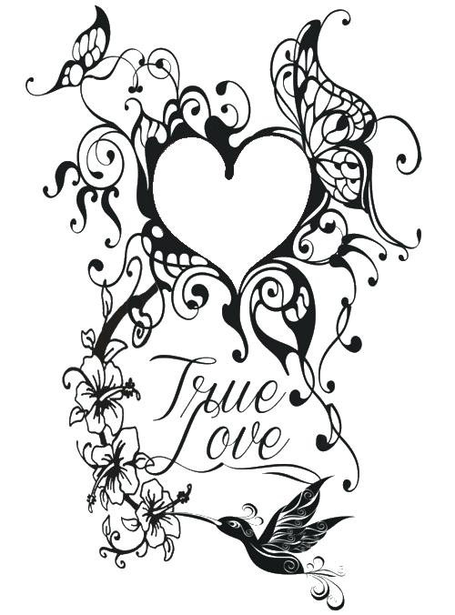 Rose Tattoo Coloring Pages at GetColorings.com | Free printable
