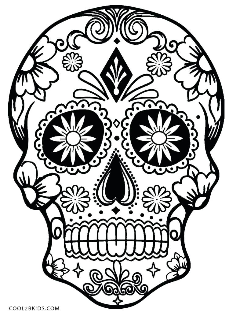 Roses And Skulls Coloring Pages At Getcolorings.com 