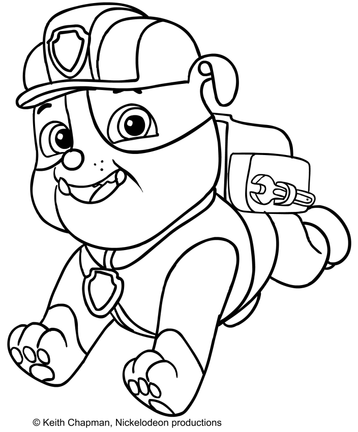 rubble paw patrol coloring page at getcolorings  free