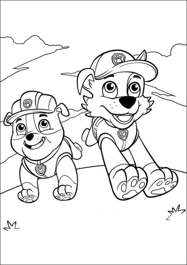 Paw Patrol Rubble Underwater Coloring Page Paw Patrol Coloring Pages Paw Patrol Coloring Porn