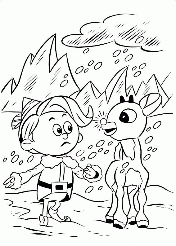 Rudolph The Red Nosed Reindeer Coloring Pages at GetColorings.com