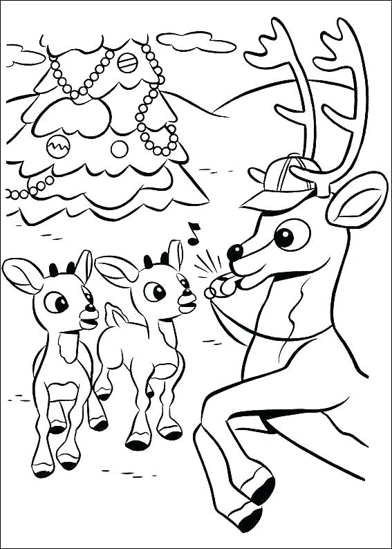 Rudolph The Red Nosed Reindeer Coloring Pages at ...