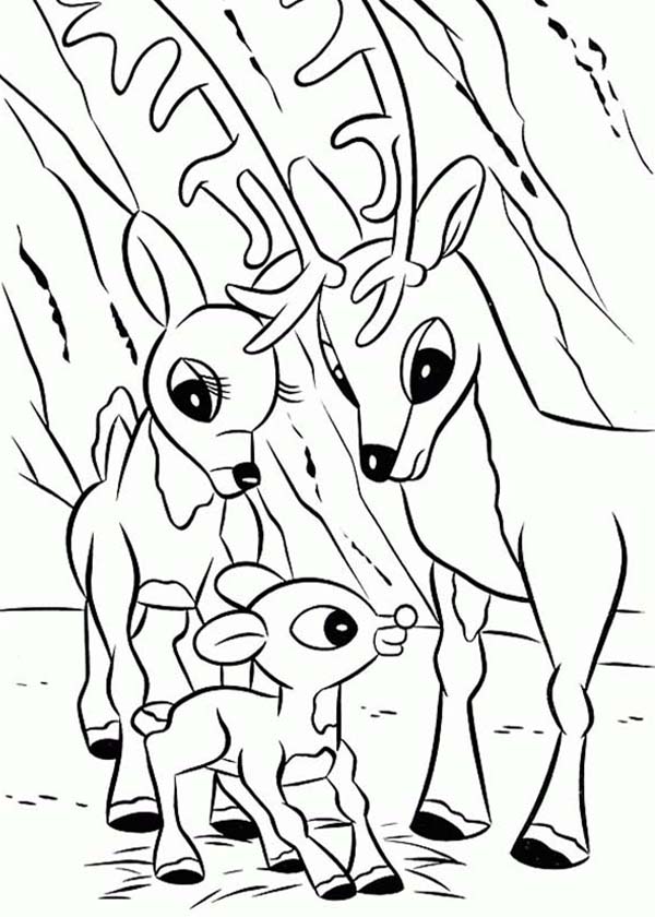 reindeer coloring rudolph nosed parents printable head getcolorings mom whitesbelfast